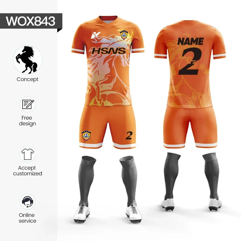 Custom Sublimation Football Jersey Set for Men Training and Team