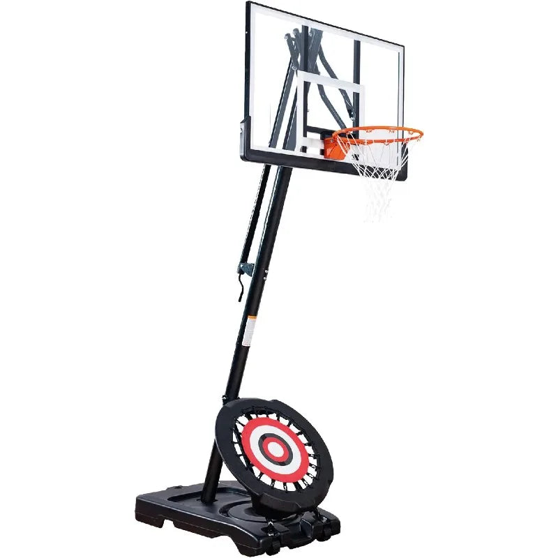 Portable Basketball Hoop with 7.5-10 Ft. Adjustable Height & Rebounder