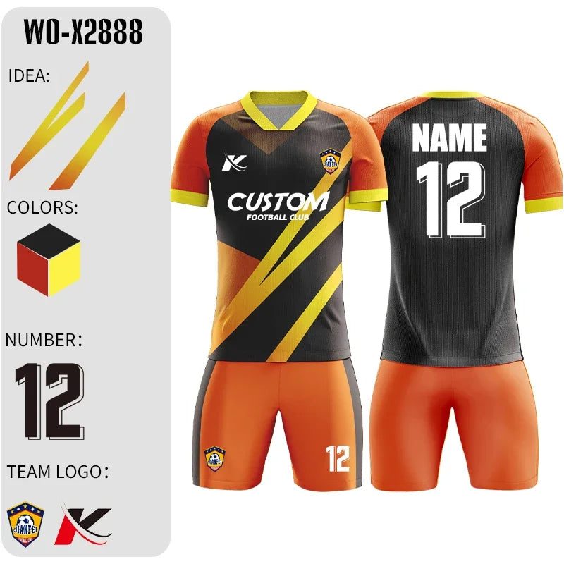 Custom Sublimation Football Jersey Set for Men Training and Team