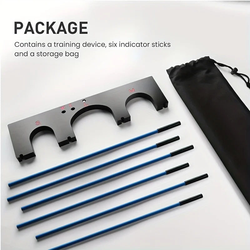 Golf Training Aid Gate with 6 Alignment Sticks and 5 Different Swing Plane Angles Professional Portable Light Weight