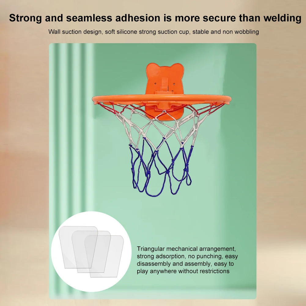 18/24 Cm Basketball with Basketball Hoop Silent Basketball Soft Indoor Quiet Training Ball Lightweight High Density Foam Ball