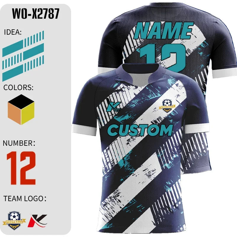 Personalized Custom Soccer Jerseys with Embroidered Logo for Teams