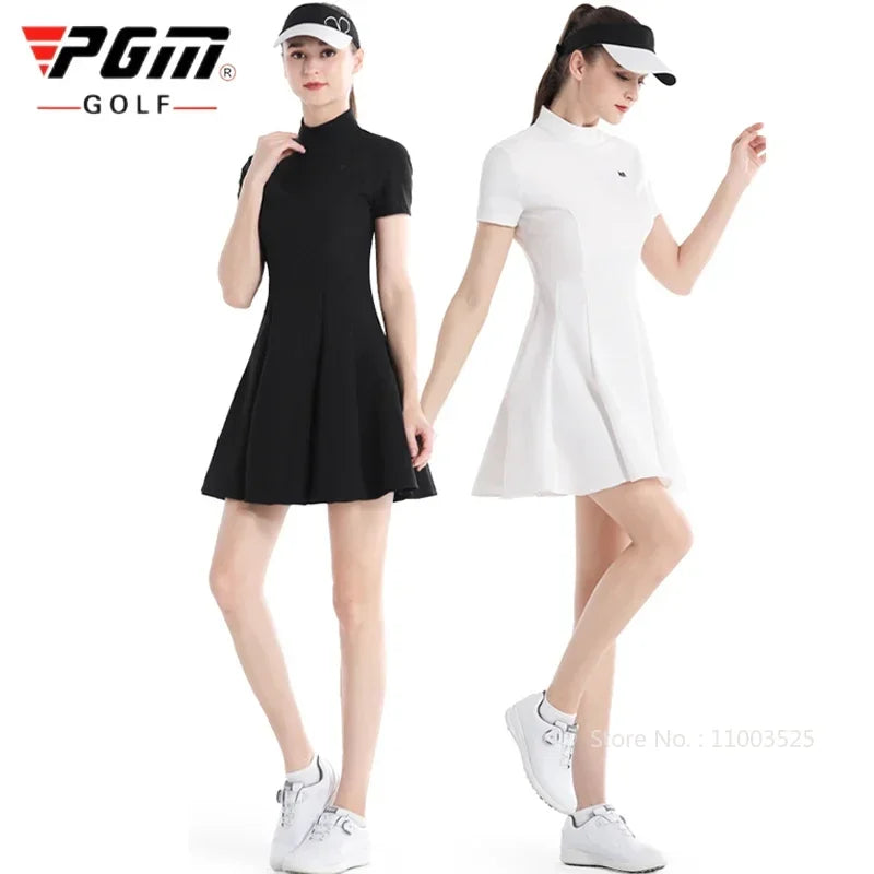 Women's Breathable High Waist Ruffle Golf Dress Korean Style