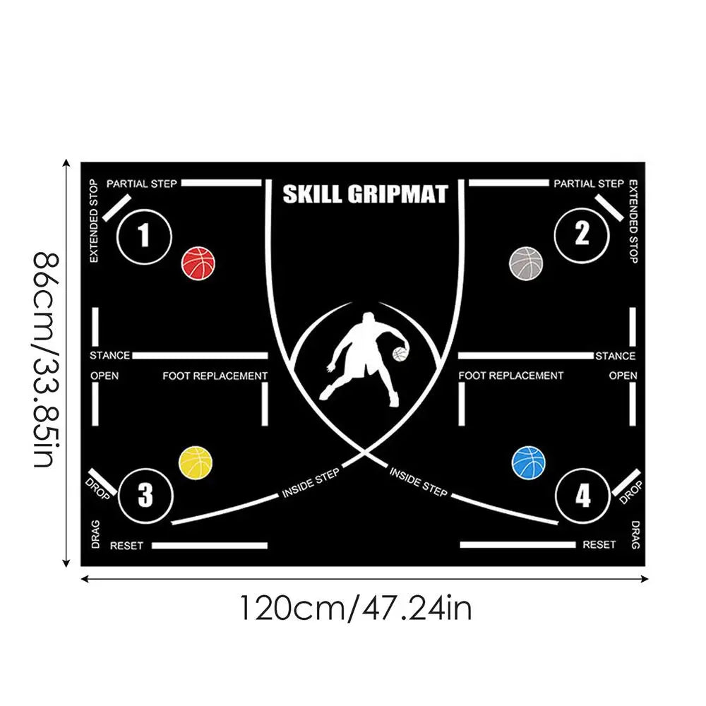Basketball Footstep Mat Portable Agility Footstep Training Mat Basketball System Training Mat Improve Basketball Speed Skill