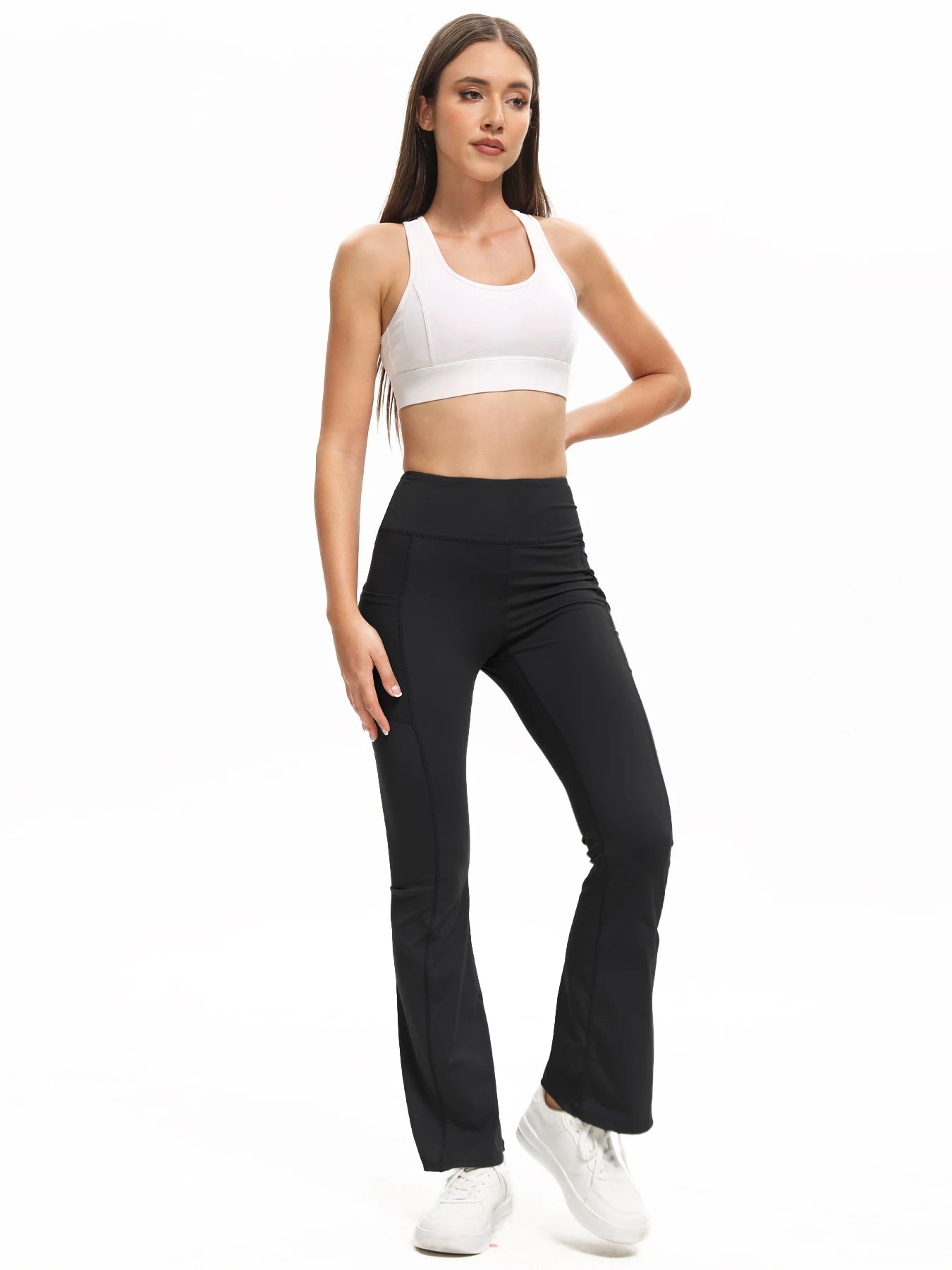 CN Guangdong Bootcut Yoga Pants With Pockets For Women