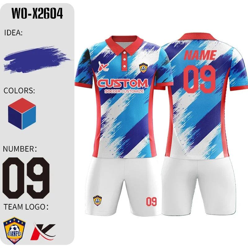 Custom Sublimation Football Jersey Set for Men Training and Team