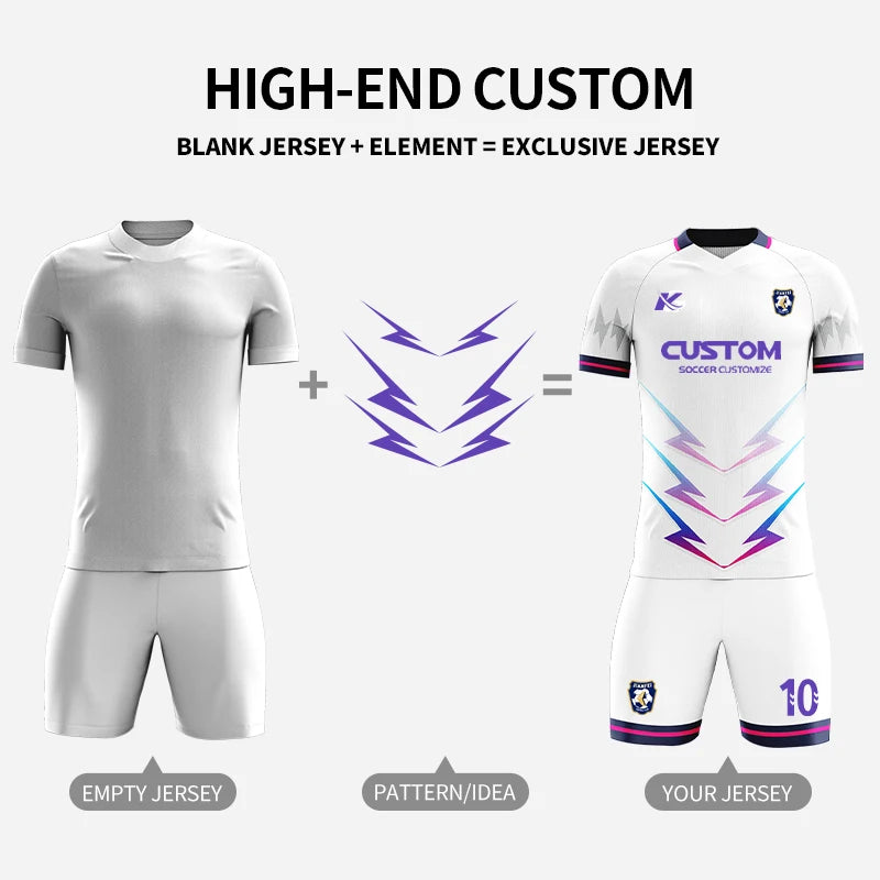 Custom Sublimation Football Jersey Set for Men Training and Team