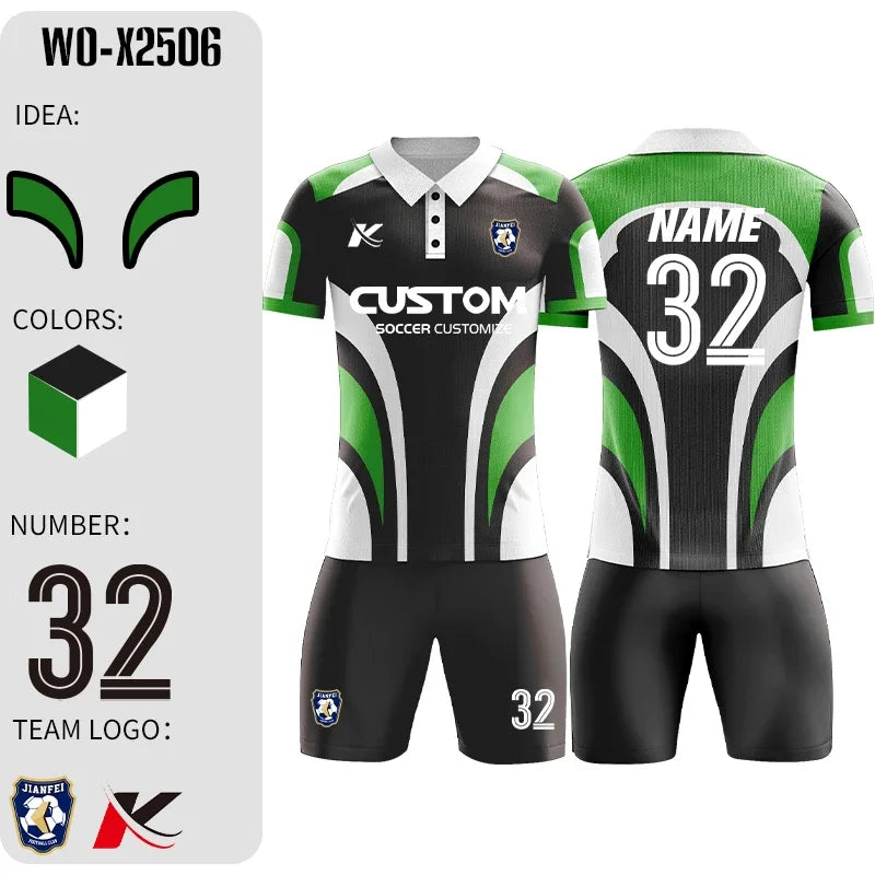 Custom Sublimation Football Jersey Set for Men Training and Team