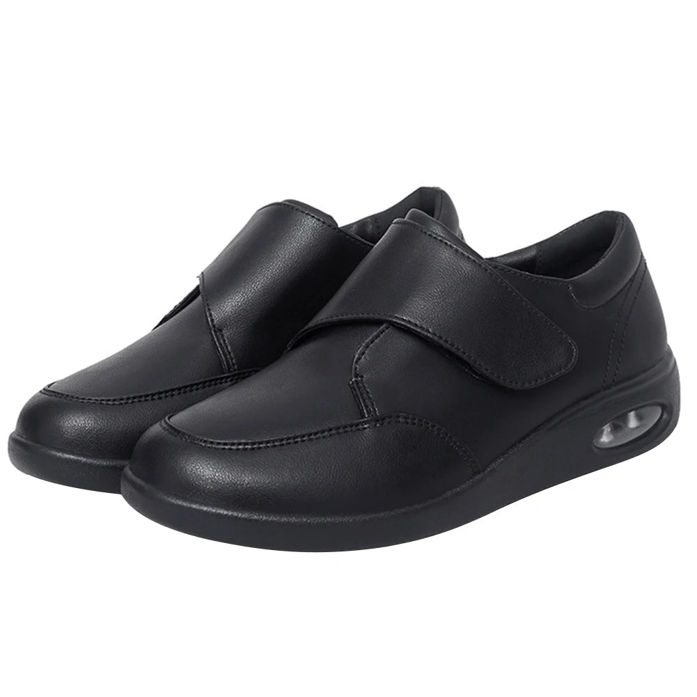 Women Diabetic Shoes Leather Walking Shoes Comfortable Lightweight Edema Sneakers Air Cushioned Shoes for Plantar Fasciitis