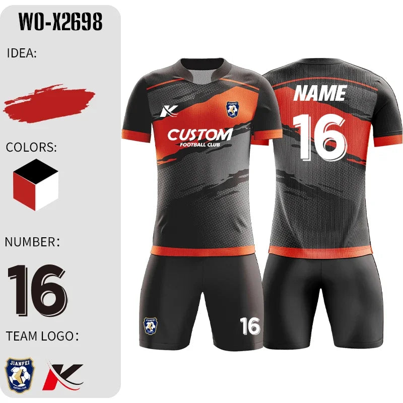 Custom Sublimation Football Jersey Set for Men Training and Team