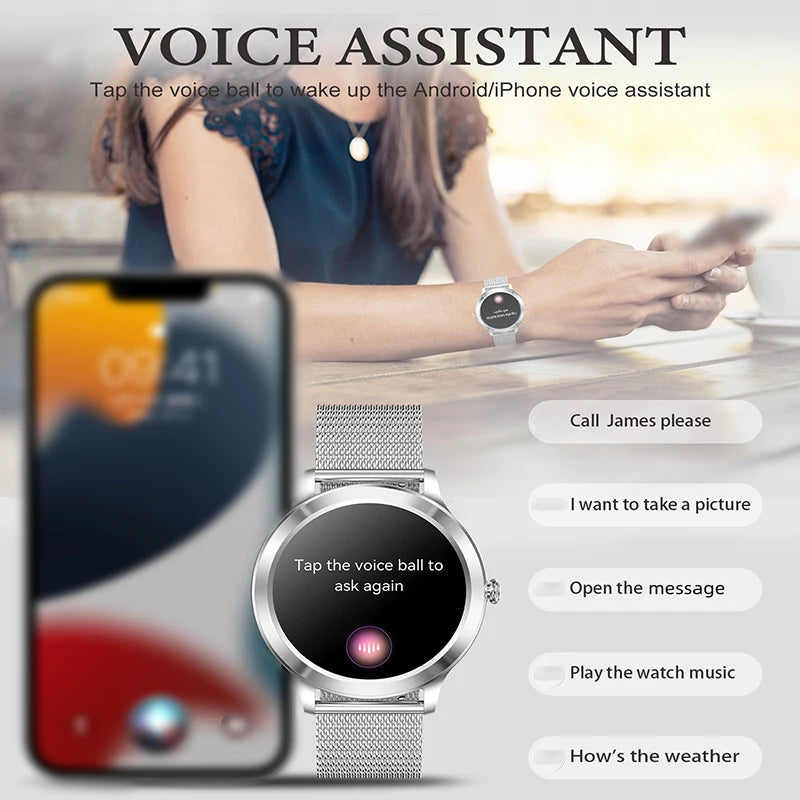 INNOFOVO Women Smart Watch Fitness Tracker With Wireless Calls Music