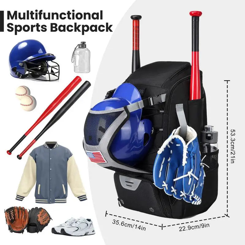 Bat Bags Baseball Baseball & Softball Equipment Bag Lightweight Waterproof Equipment Bag For Youth And Adults Teeball Gear