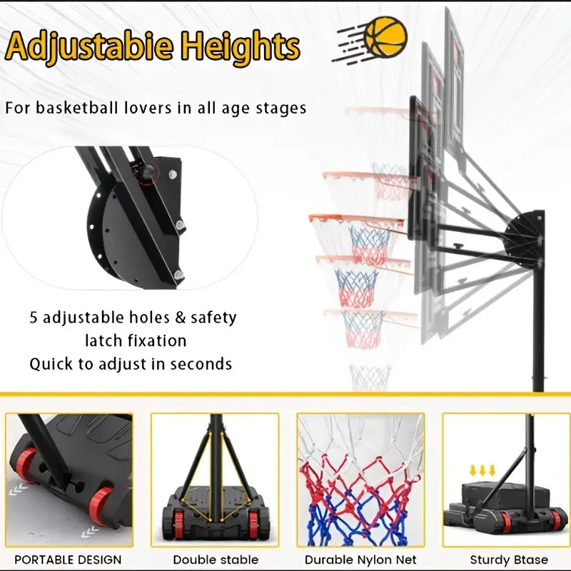 Hign-concerned Chemical Adjustable Outdoor Basketball Hoop System With Backboard