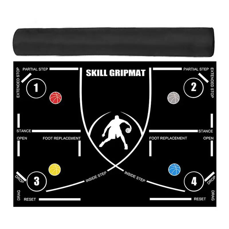 Basketball Footstep Mat Portable Agility Footstep Training Mat Basketball System Training Mat Improve Basketball Speed Skill