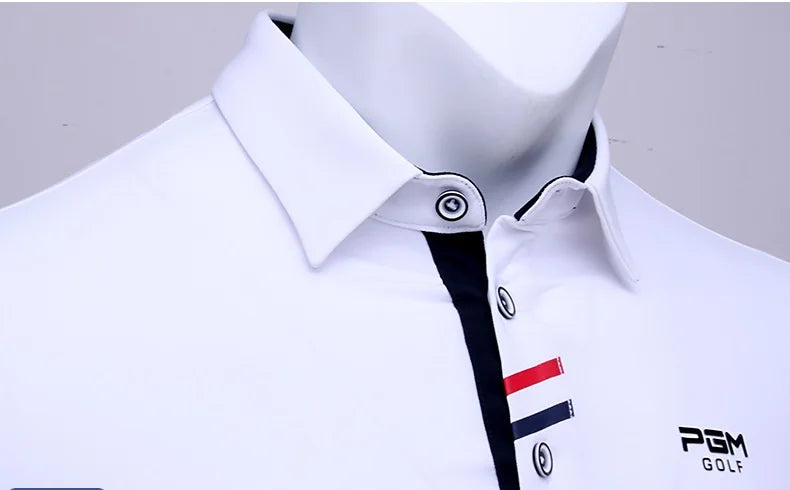 PGM Mens Long Sleeve Golf Shirt Warm Stretch Top Casual