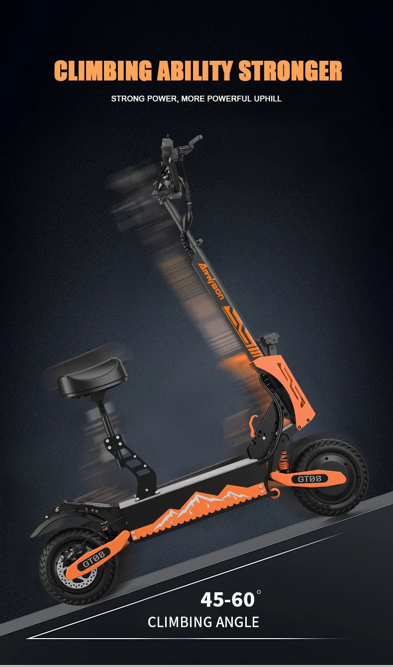 Arwibon 5600W Dual Motor Electric Scooter Top Speed 46MPH