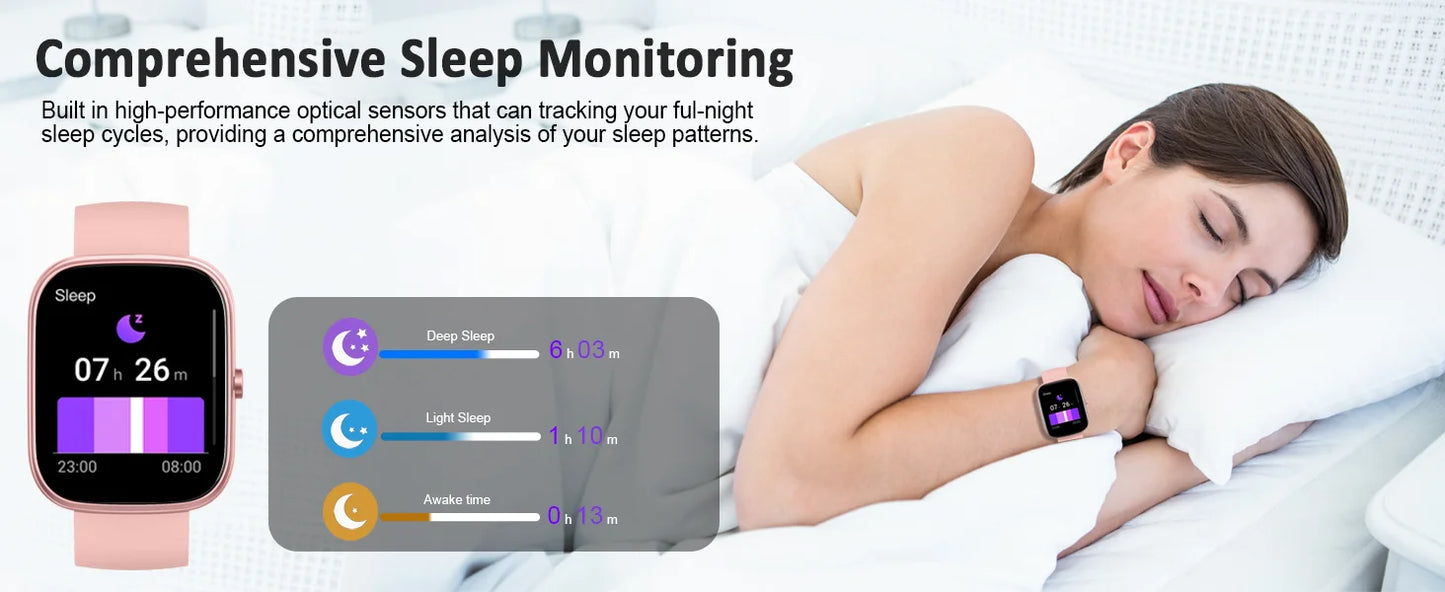 Nerunsa Smart Watch IP68 Waterproof Fitness Tracker