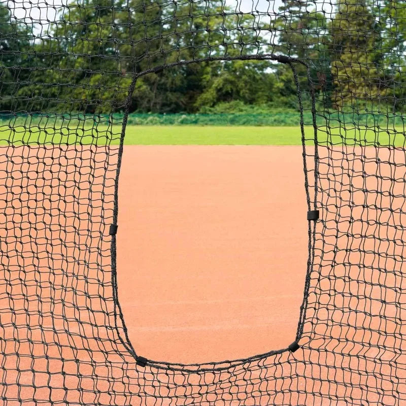 FORTRESS Pitching Screen – Perfect Net & Batting Technique for Pitchers Softball & Baseball - Out Through Net [7ft x 7ft]