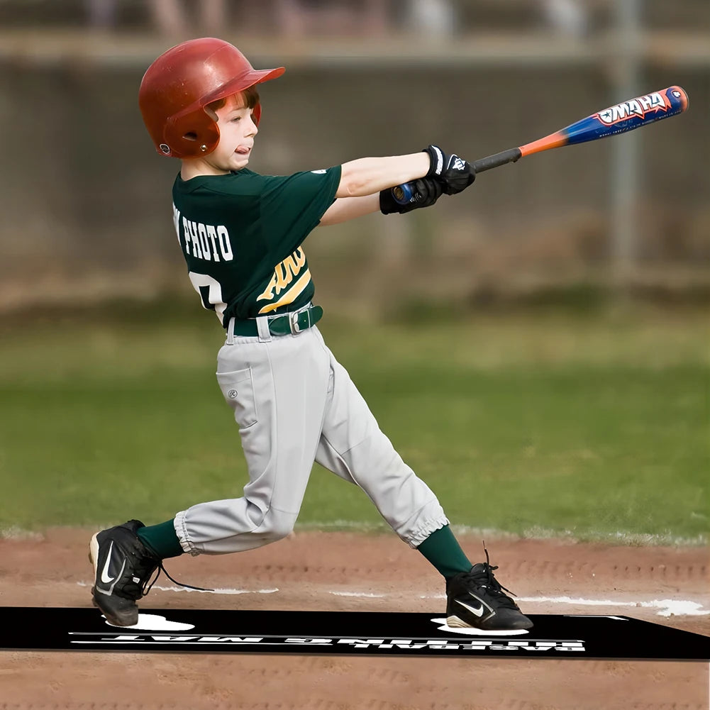 Baseball Batting Cushion 90x60cm Softball Batting Cage Practice Hitting Mat with Toes Facing Place Baseball Training Accessories
