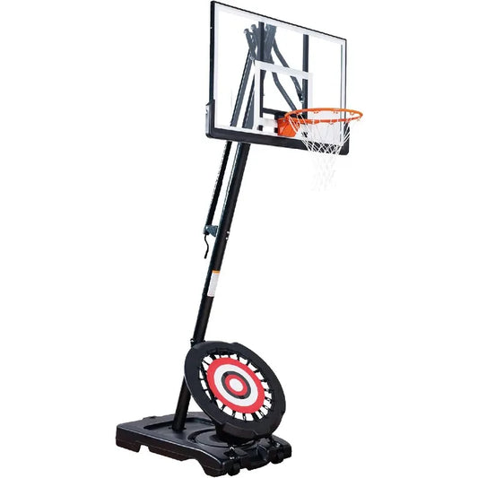 Portable Basketball Hoop with 7.5-10 Ft. Adjustable Height & Rebounder