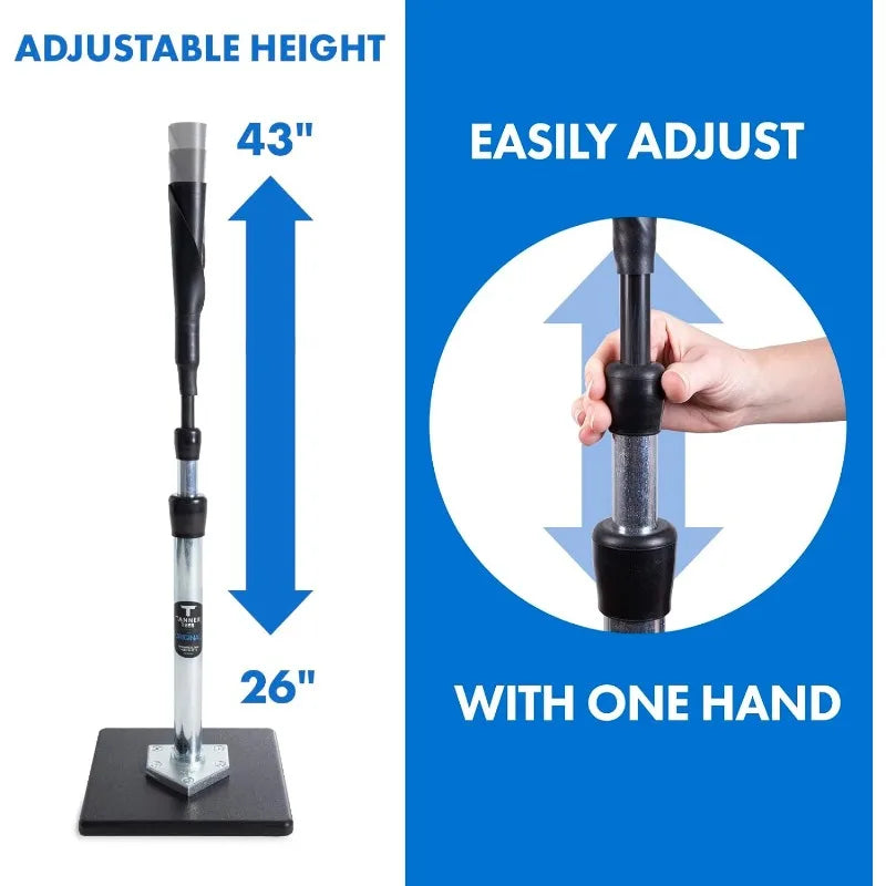 Tanner Tee The Original Professional Baseball Tee Softball Adult Batting Tee. Weather Resistant Composite Base