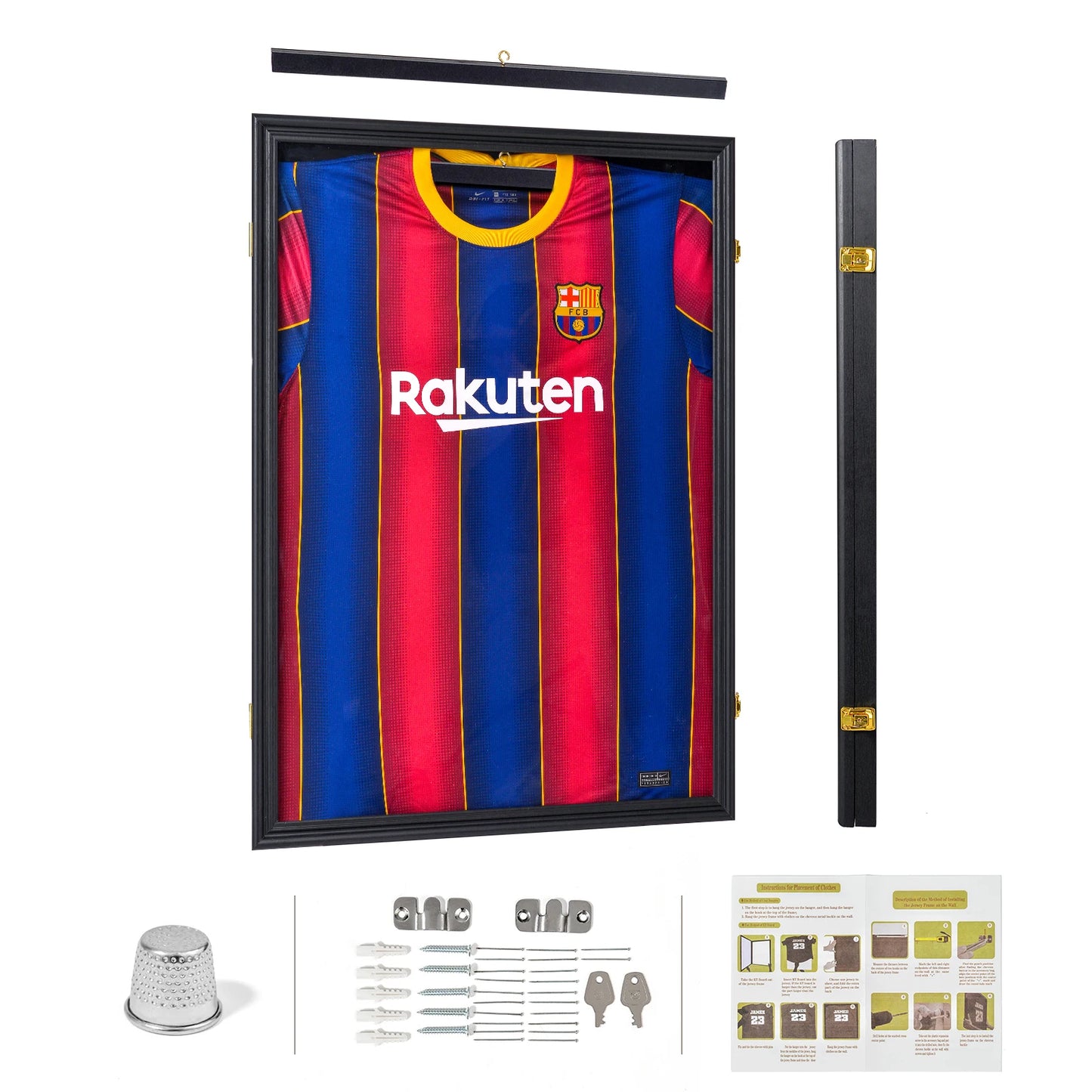 Shirt Display Frame with UV Resistant Acrylic and Hanger