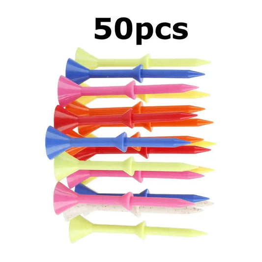 Durable Plastic Golf Tees 50 Pack Perfect for Practice