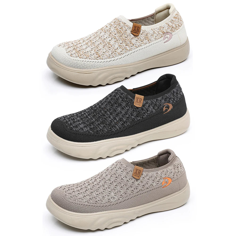 Women Anti Slip Thick Sole Walking Shoes Breathable Lightweight Walking Loafers Comfortable Boat Shoes for Outdoor Travel