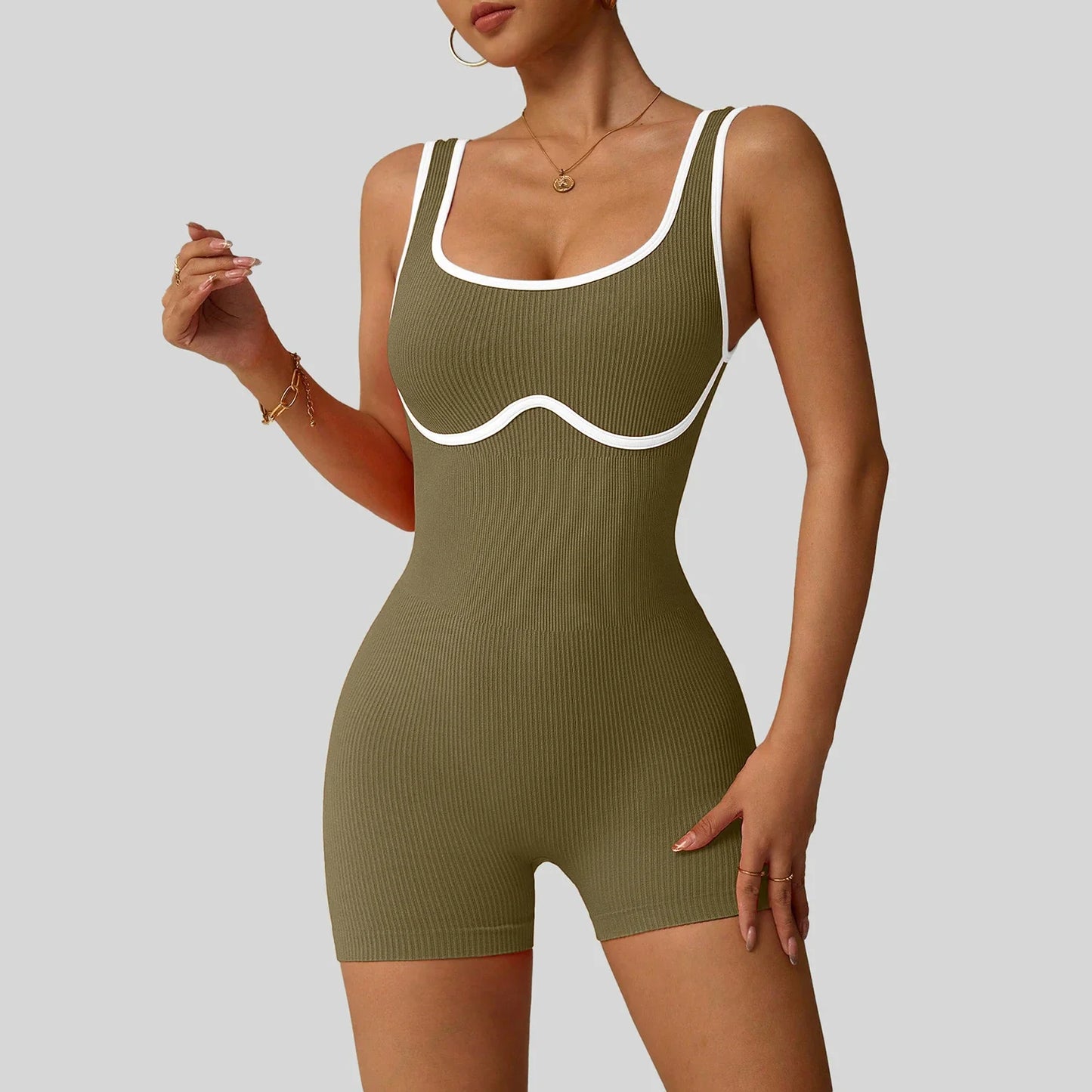DPSTGYMCN Shockproof Yoga Bodysuit Seamless Sculpting