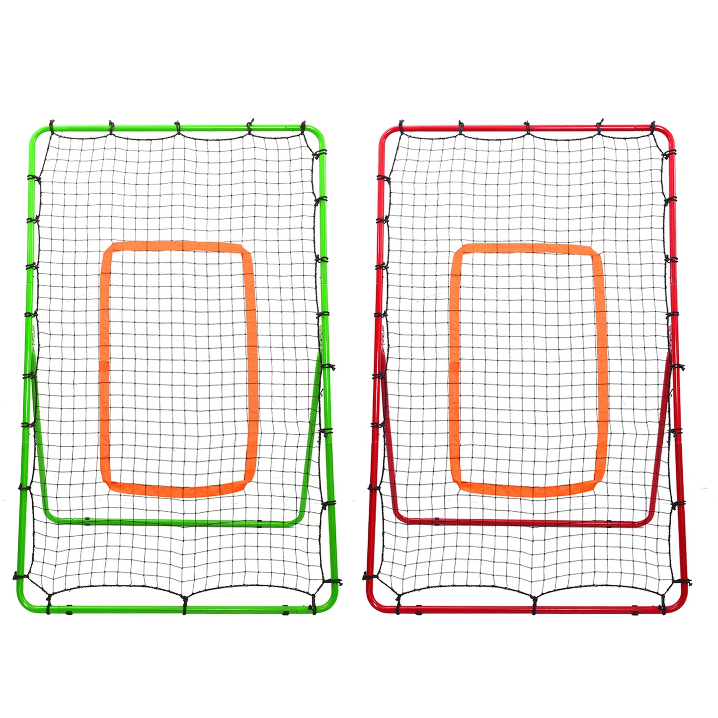 Rebound Net for Baseball & Volleyball,6x4.6 Ft Baseball Pitch Back Aid Training Net with Angle Adjustment