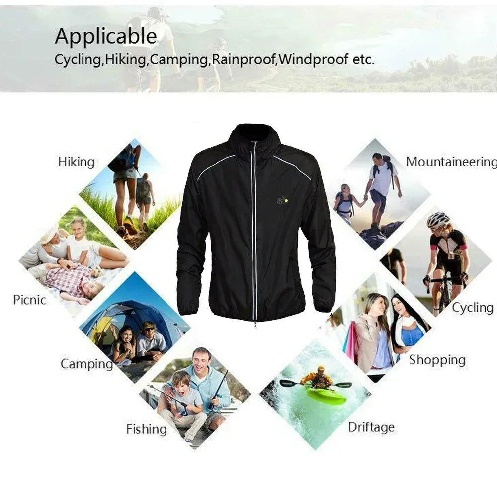 Guangdong Reflective Mens Rain Jacket Windproof Cycling