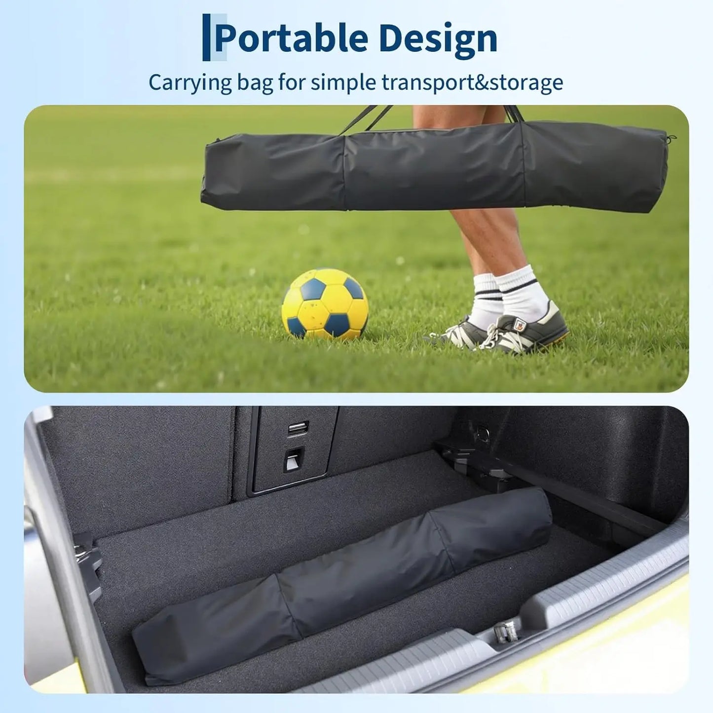 HiMISS Portable Soccer Goal With Metal Frame And Durable Net