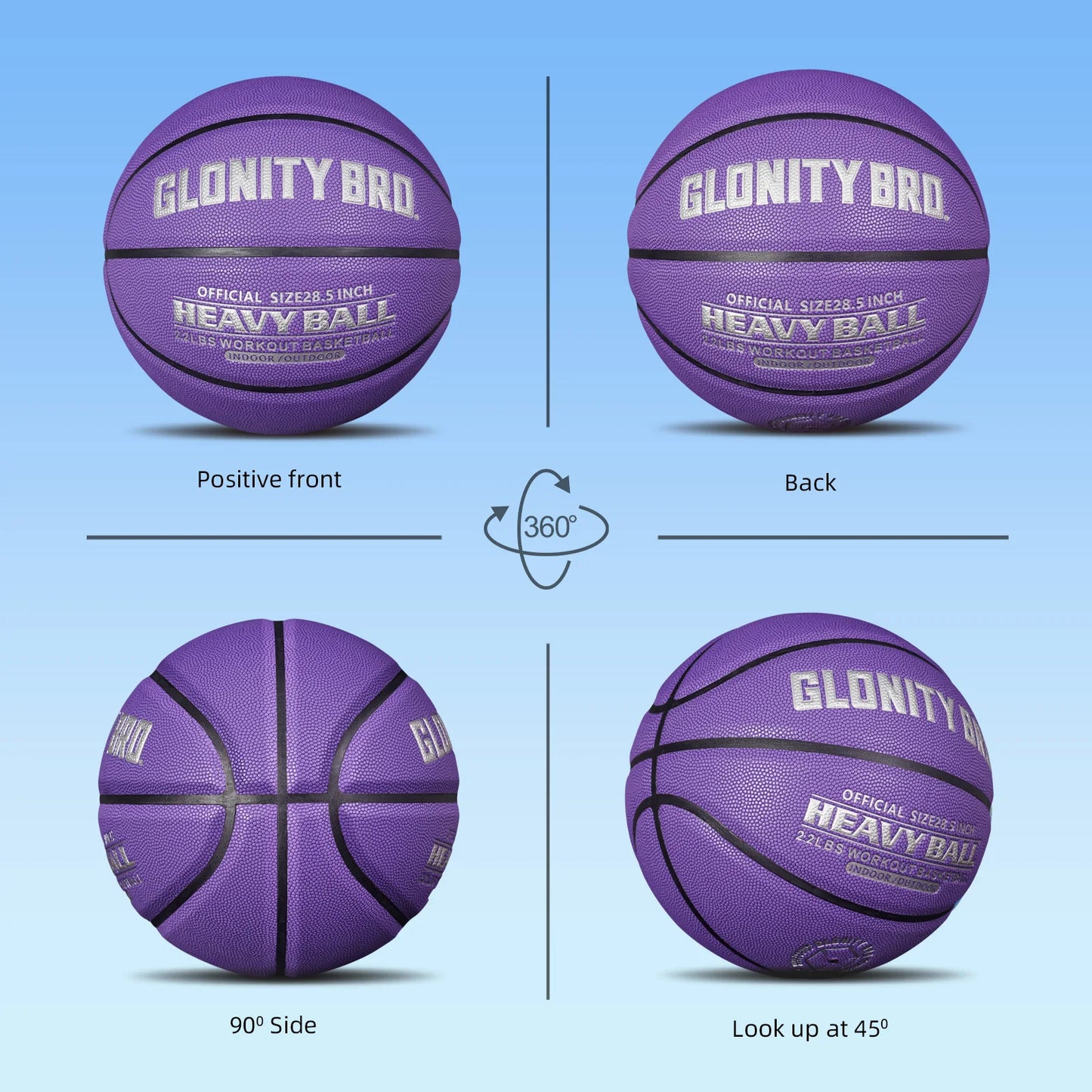 Weighted Training Basketball Women 2.2LBS/28.5'' Adult 3LBS/29.5'' Size6/7 Help Improve Dribbling ,Passing,And Rebounding Skills