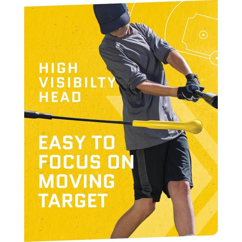 SKLZ Hurricane Batting Swing Trainer for Baseball & Softball - Durable Swing Arm - 4 Power Band System - High-Visibility