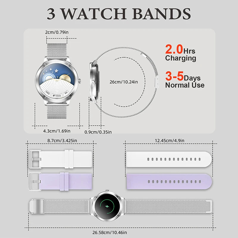 INNOFOVO Women Smart Watch Fitness Tracker With Wireless Calls Music