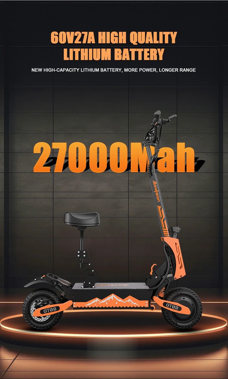 Arwibon 5600W Dual Motor Electric Scooter Top Speed 46MPH