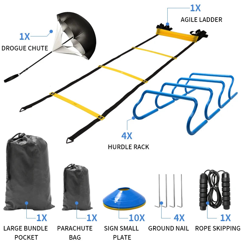 Soccer Speed Agility Training Set with Jump Rope and Ladder