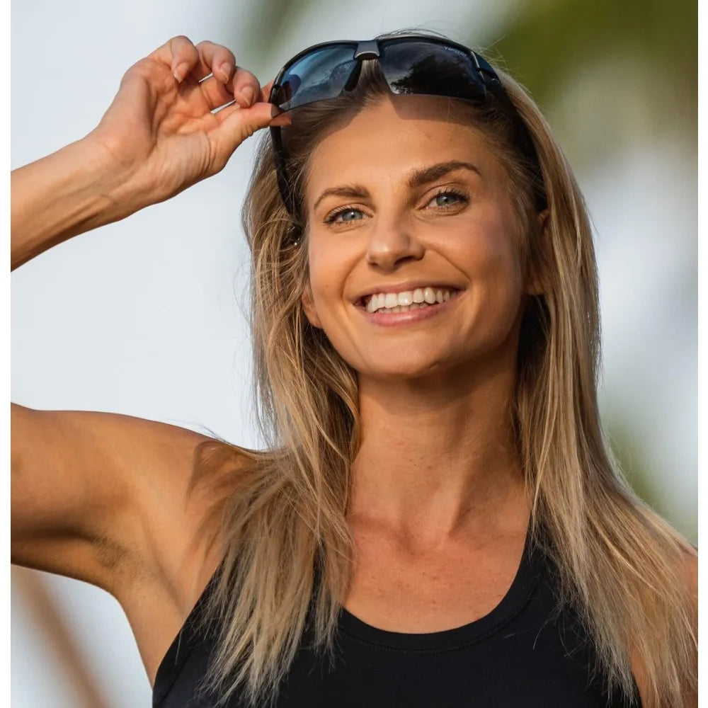 Sports sunglasses - ideal for baseball, cricket, cycling, fishing, golf, hiking, running, mountain climbing