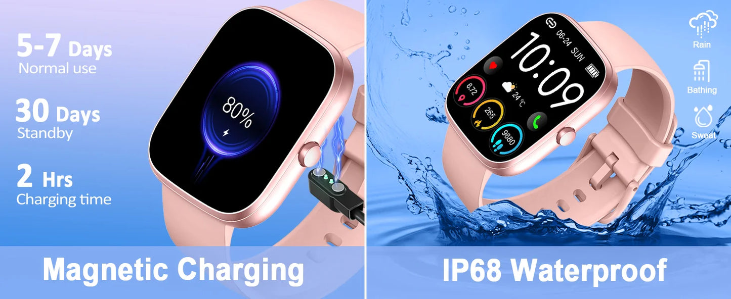Nerunsa Smart Watch IP68 Waterproof Fitness Tracker