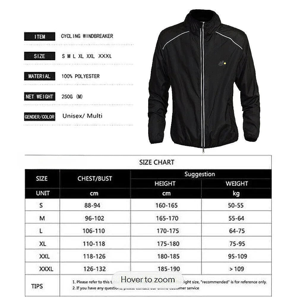 Guangdong Reflective Mens Rain Jacket Windproof Cycling