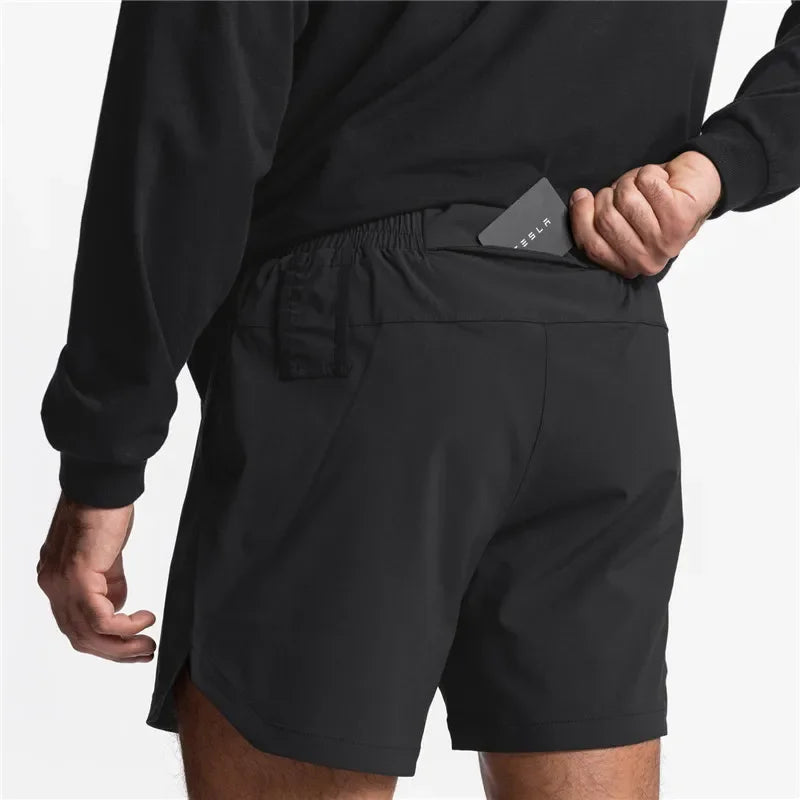 GENDAWAYCN Men Running Shorts Quick Dry Fitness Gym