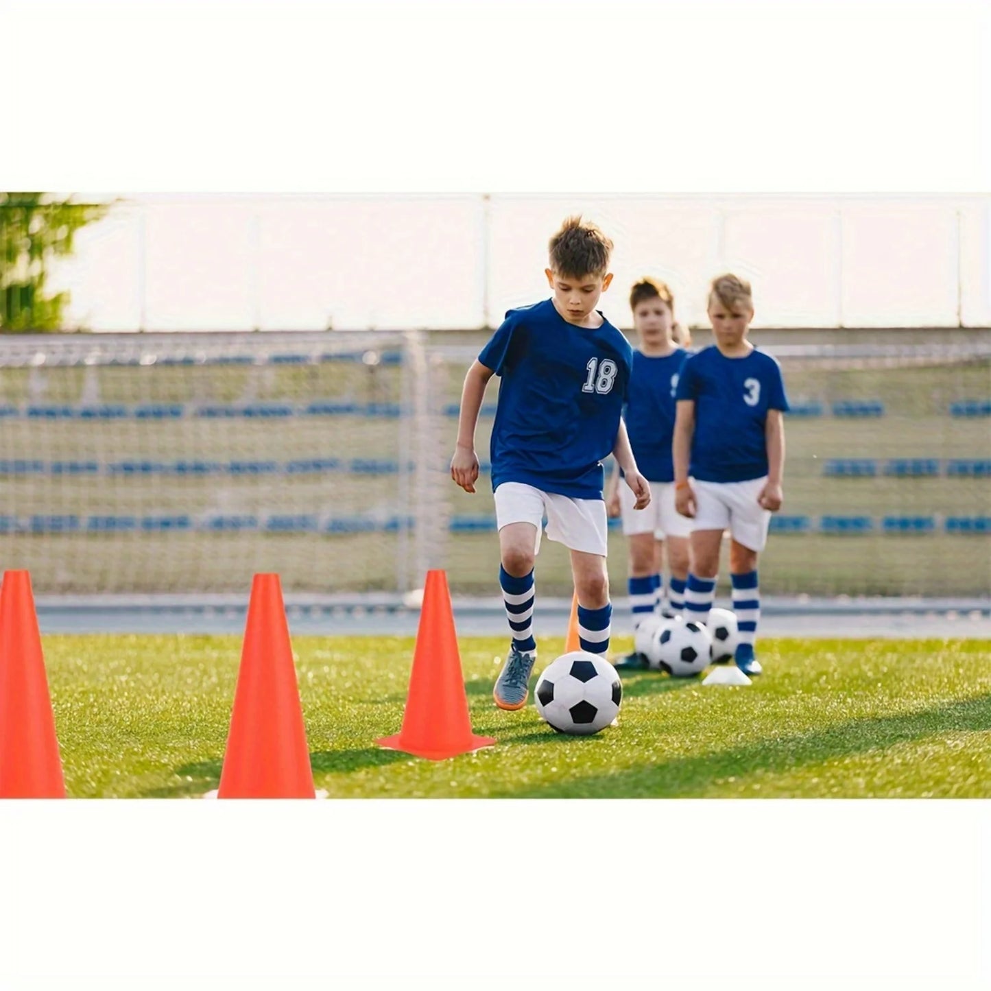 Durable Traffic Training Cones for Soccer Basketball and Football