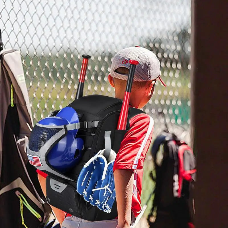 Baseball Equipment Bag Baseball Backpack with Shoe Compartment Softball Bat Bag for Youth Lightweight Softball Bat Backpack