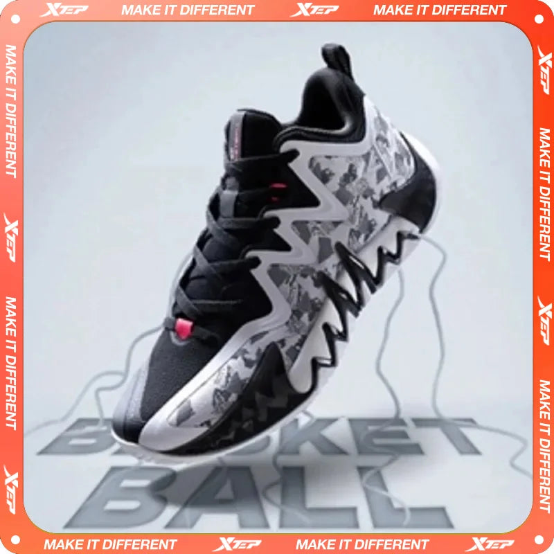 Xtep Basketball Shoes For Men 2024 Winter Sports Shoes Comfortable Breathable Soft Cushion Universal Sneakers 876419120004