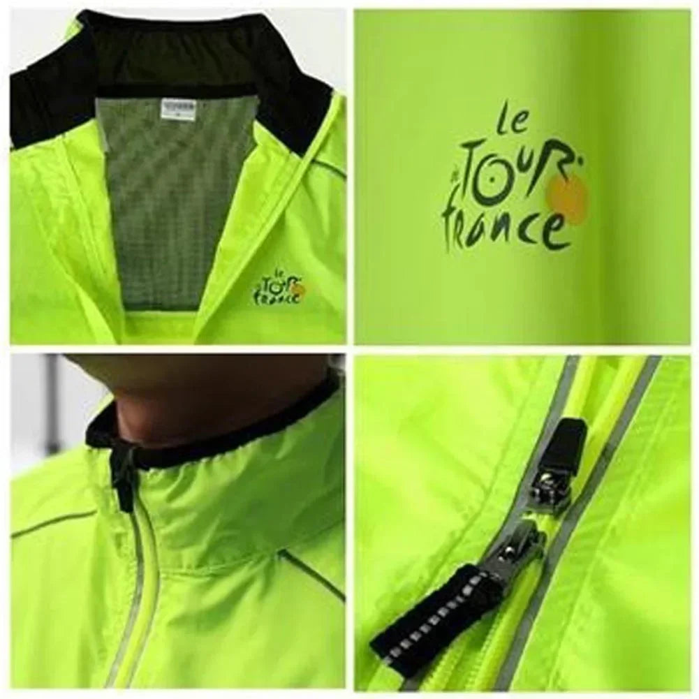Guangdong Reflective Mens Rain Jacket Windproof Cycling