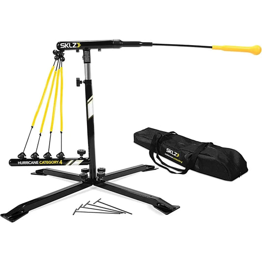 SKLZ Hurricane Batting Swing Trainer for Baseball & Softball - Durable Swing Arm - 4 Power Band System - High-Visibility