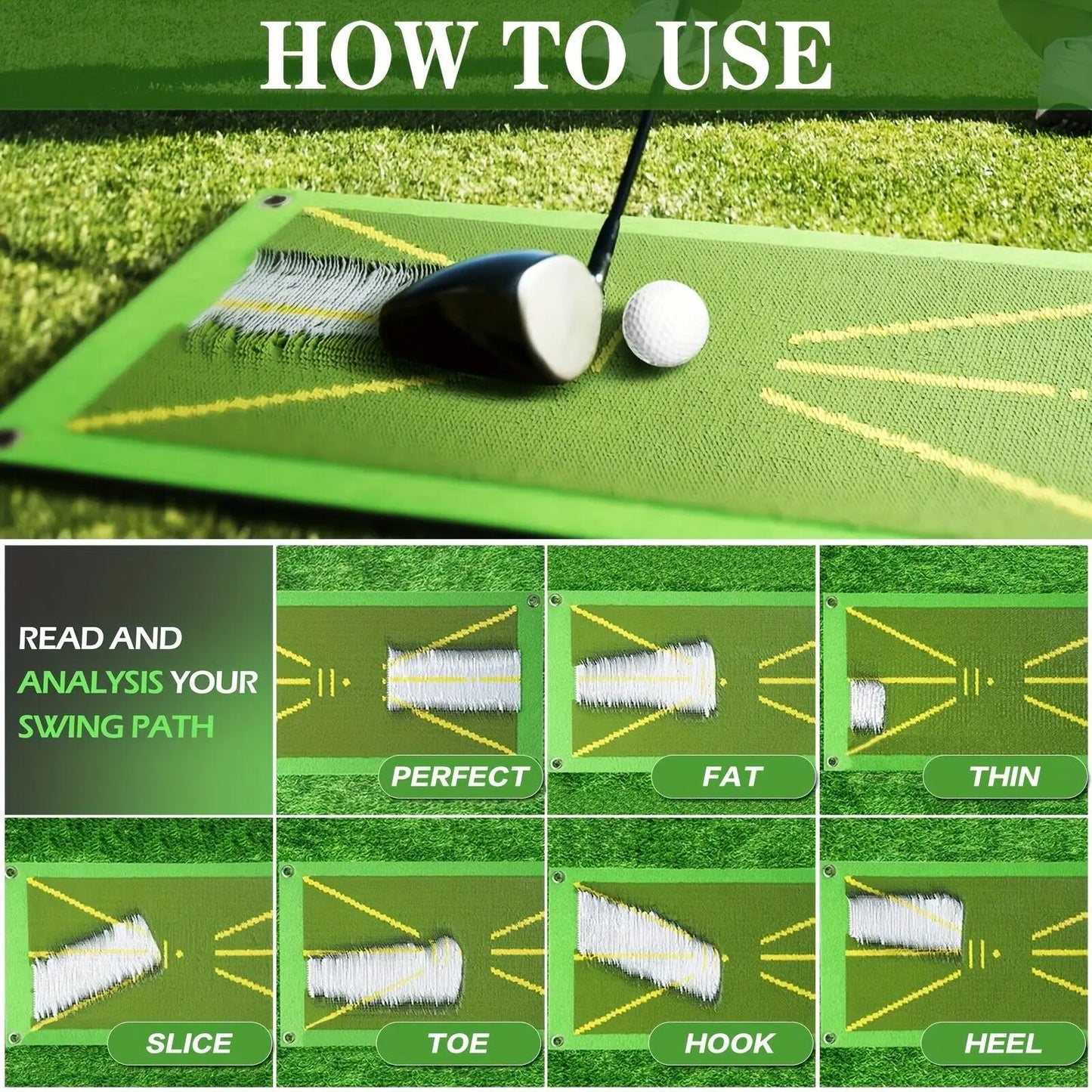 Premium Golf Impact Mat Set for Practice and Gifts