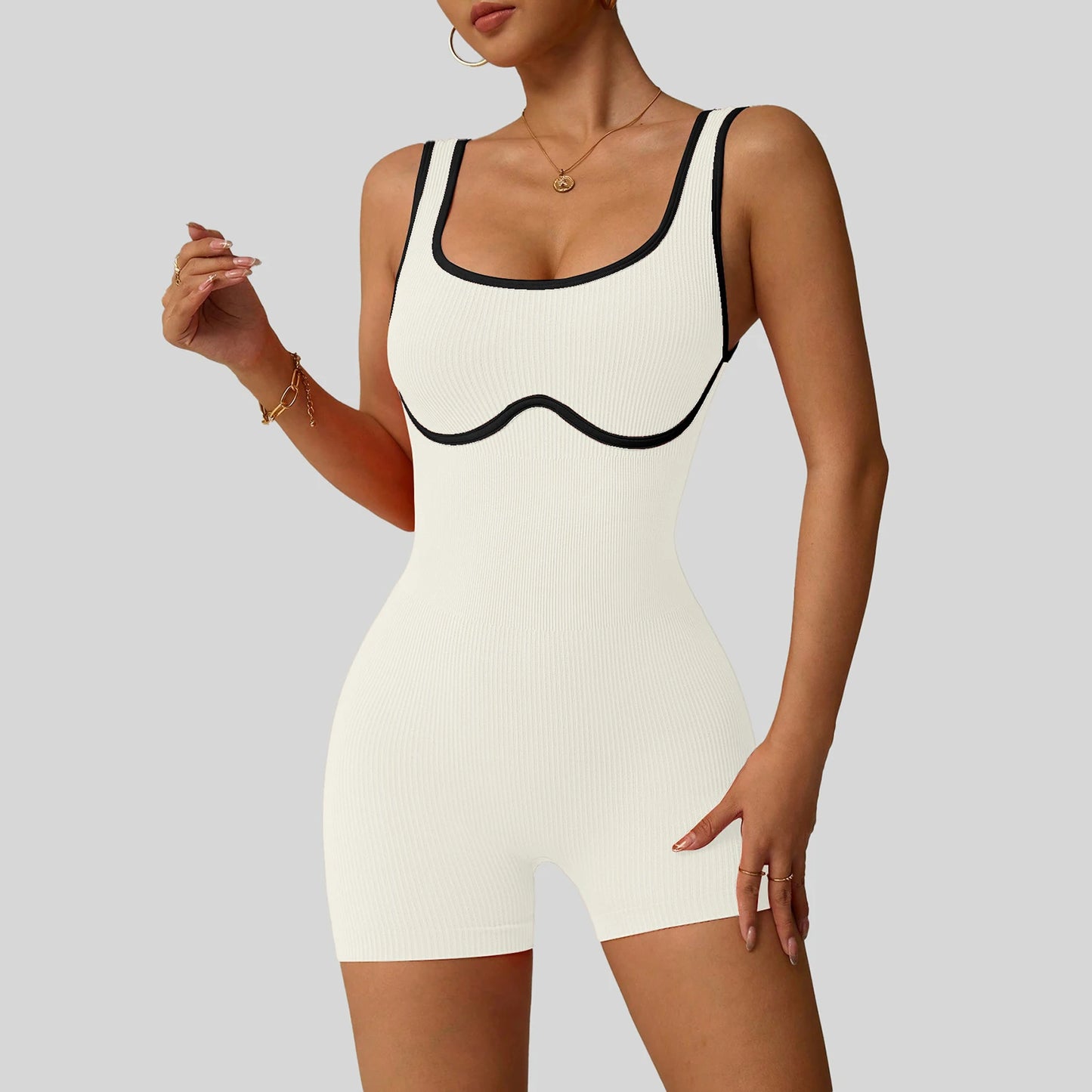 DPSTGYMCN Shockproof Yoga Bodysuit Seamless Sculpting