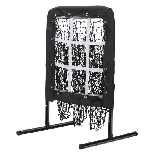 Baseball Pitching Net with Strike Zone, Softball Practice Net with Ground Stakes to Increase Stability, 9 Holes Outdoor Baseball
