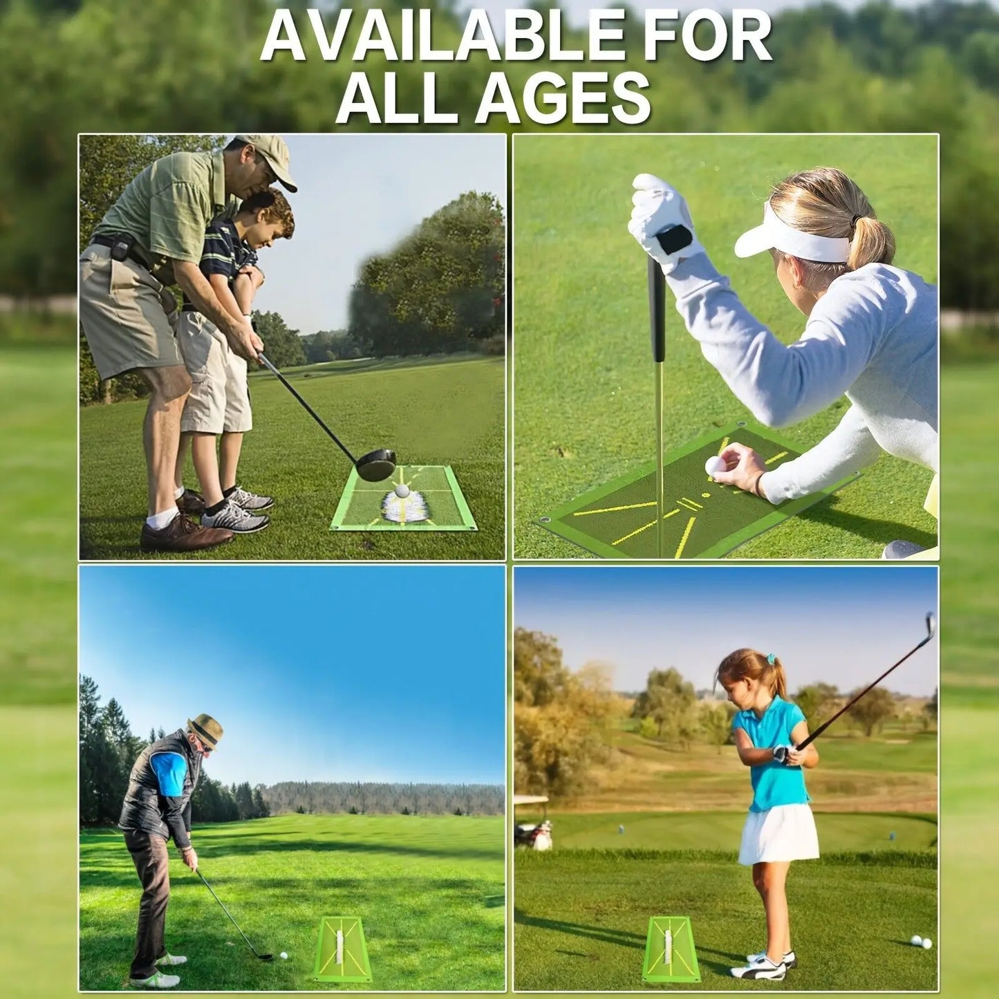 Premium Golf Impact Mat Set for Practice and Gifts